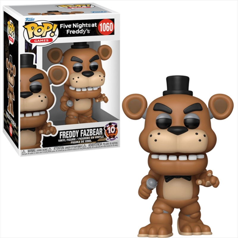 Funko pop! Games: five nights at freddys 10 years - freddy fazbear #1060 vinyl figure, , medium-null