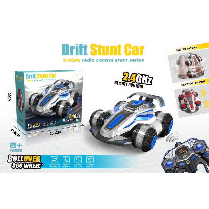 Rolling rc drifting stunt car with lights, , medium image number null