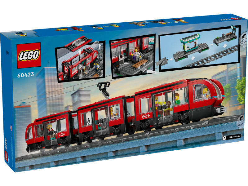 Lego city 60423 downtown streetcar and station-null