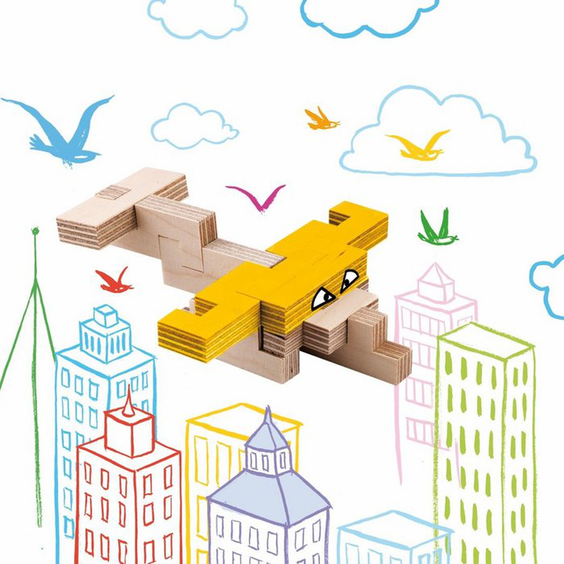 Wooden construction set - Airplane, , medium image number null