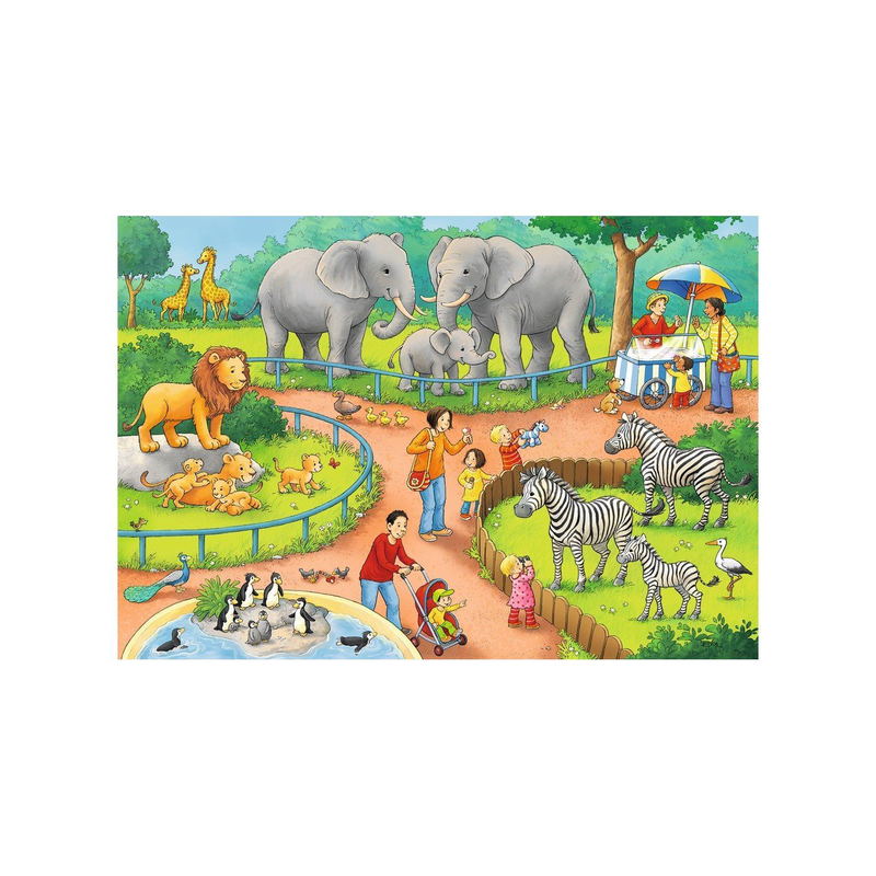 Product image: Ravensburger παζλ 2x24 τεμ. Ζωολογικός κήπος 7813, , medium-null
