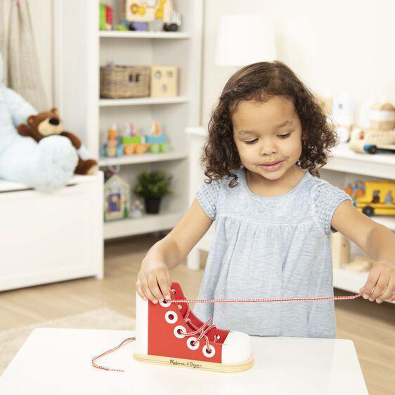 Melissa & doug wooden lacing shoe, , medium-null