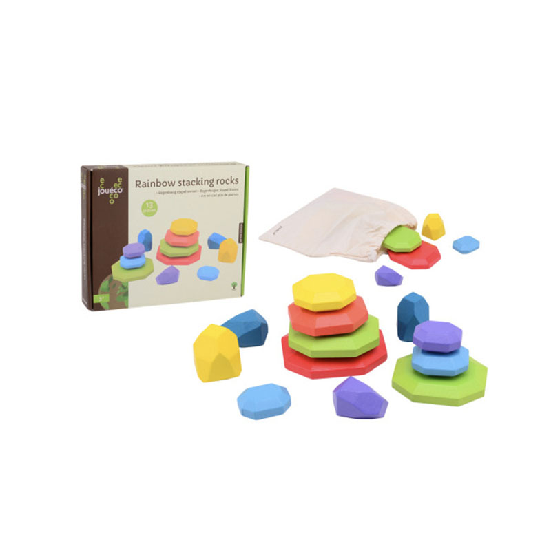 Jouéco® - rainbow stacking rocks 13 pieces, , medium-null