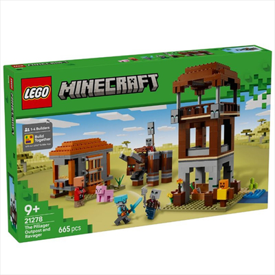 Lego 21278 minecraft - the pillager outpost and ravager, , medium