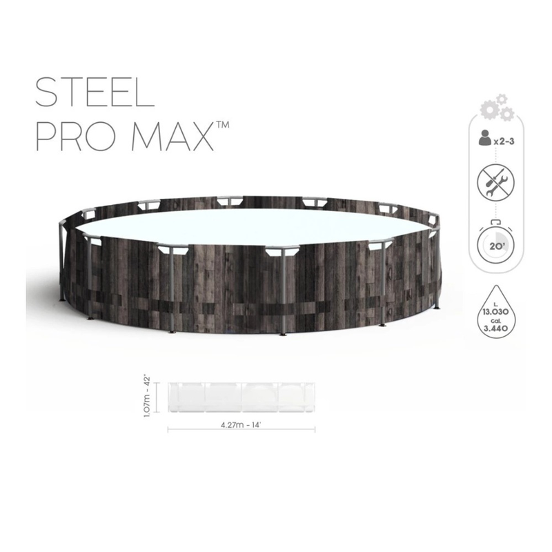 Bestway steel pro max round pool set (4.27cm x 1.07cm), , medium-null