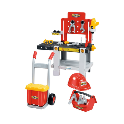Set of workbench, toolbox, hand cart for children, , medium