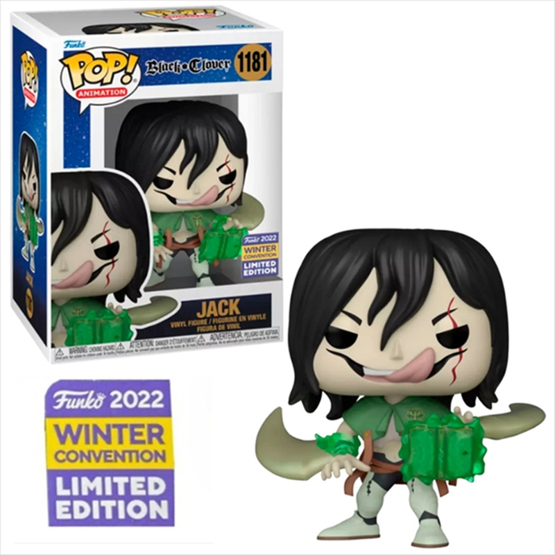 Funko pop! Animation: black clover - jack ripper convention limited edition #1181 vinyl figure, , medium-null