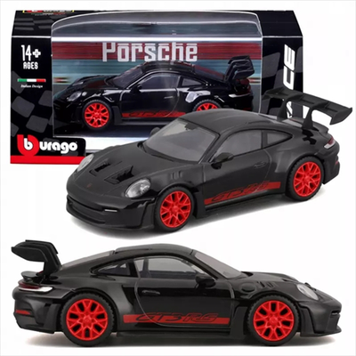 Bburago 1/43 porsche 911 gt3 rs,black/red, , medium
