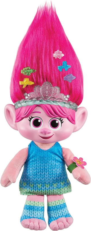 Product image: Trolls hair pops surprise poppy feature interactive soft doll, , medium-null