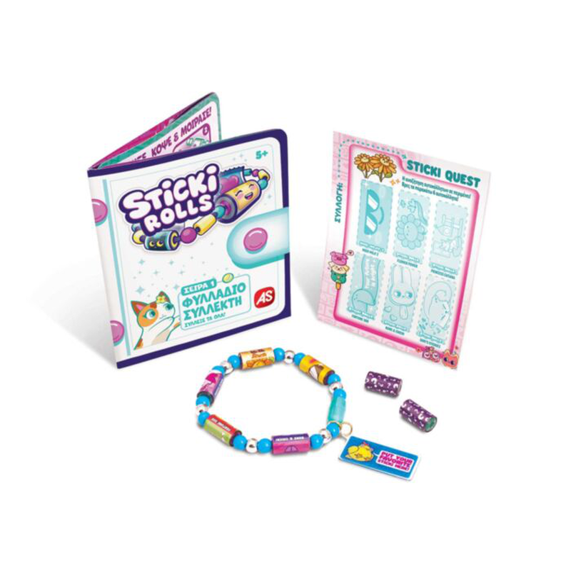 As sticki rolls bracelet & 70 stickers (1pc random selection) 10000 5y+, , medium-null