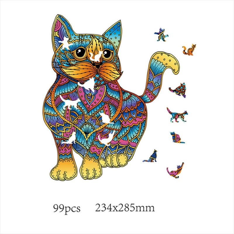 Product image: Rainbow wooden puzzle - cat 99pcs 473610, , medium-null