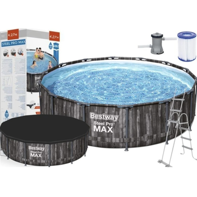 Bestway steel pro max round pool set (4.27cm x 1.07cm), , medium