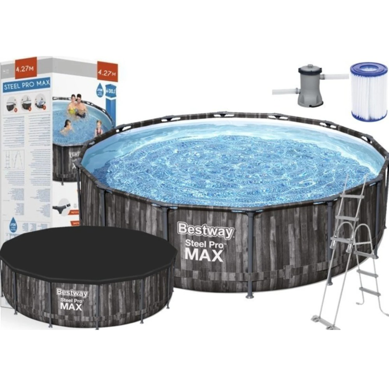 Bestway steel pro max round pool set (4.27cm x 1.07cm), , medium-null