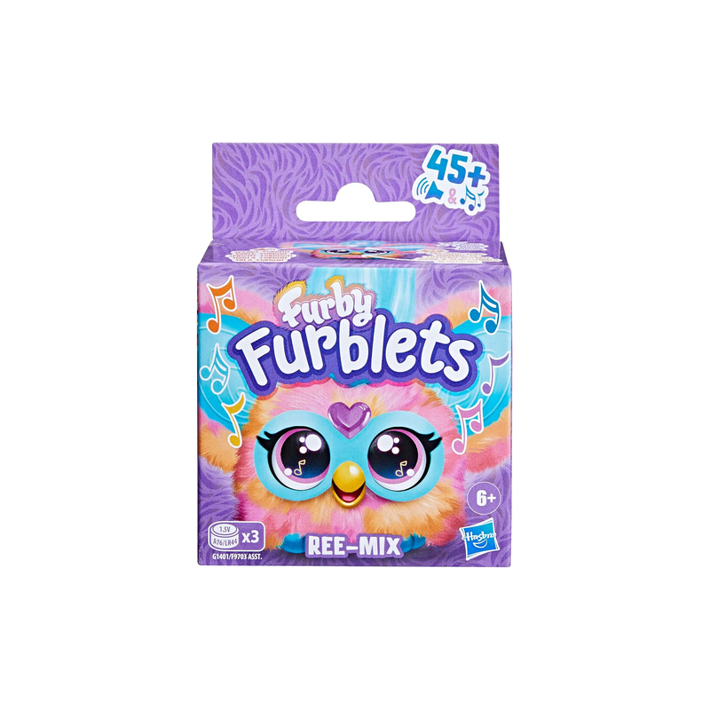 Furby furblets ree-mix mini electronic plush toy, , medium-null