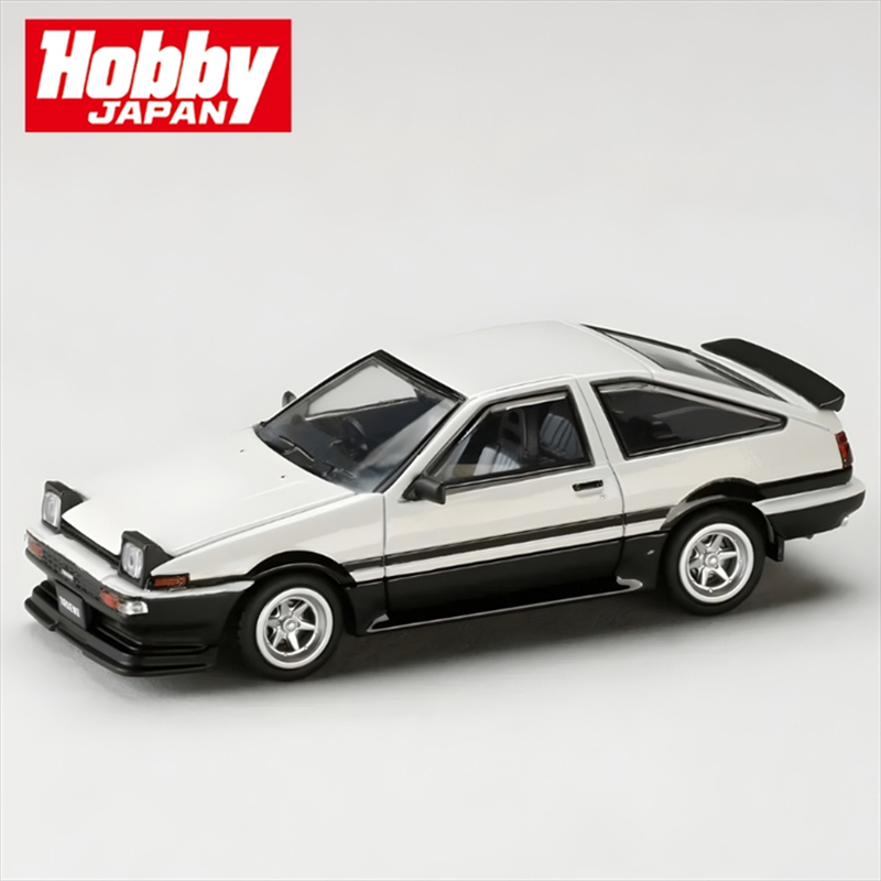 Hobby japan 1/64 toyota sprinter trueno late version jdm style, white/black, , medium-null
