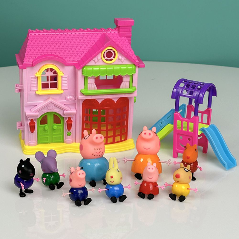 Product image: Peppa pig κουκλόσπιτο 25 τεμάχιων παιχνίδι ρόλων με κινητές φιγούρες & αξεσουάρ, , medium-null