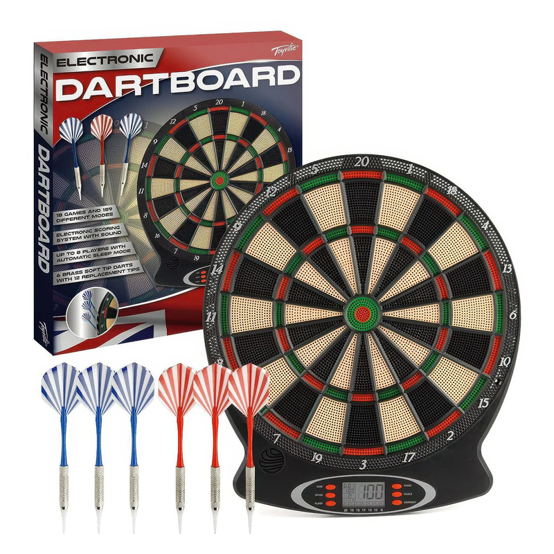 Product image: Toyrific electronic dart board - with 6 soft tip darts, , medium-null
