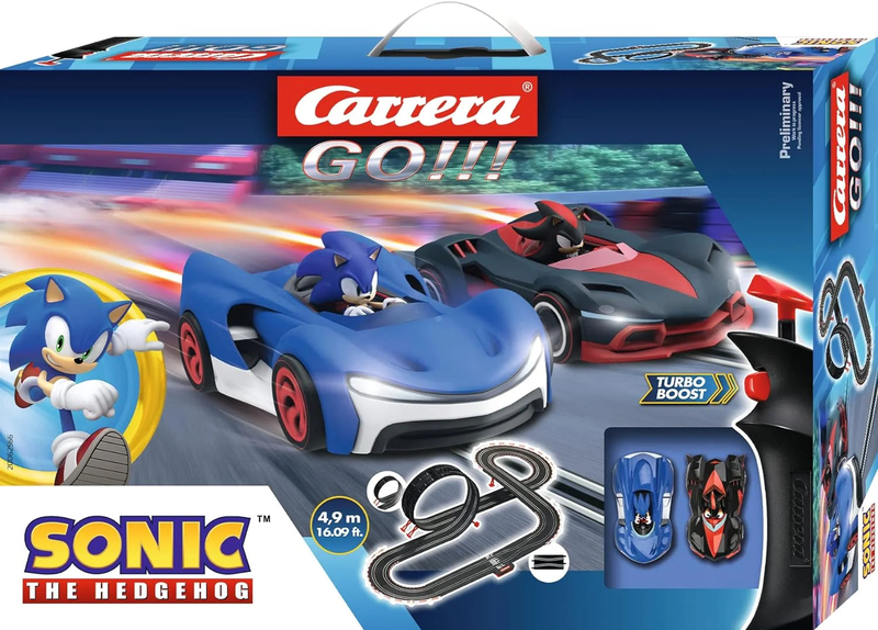 Carrera go!!!  sonic the hedgehog slot car racing track, , medium-null
