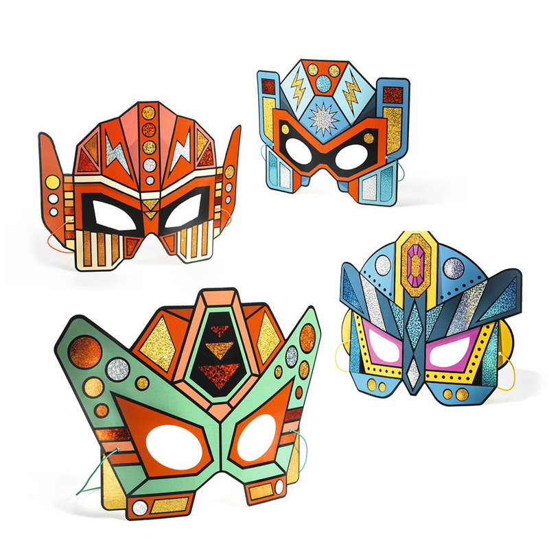 Djeco art and craft mosaics & stickers super robots, , medium-null