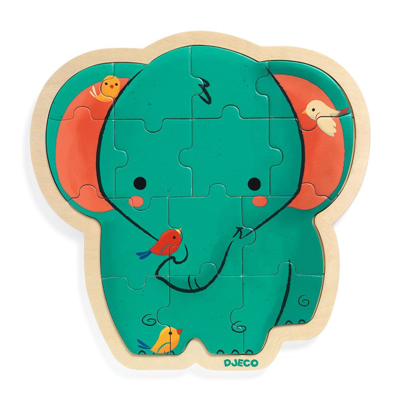 Product image: Elephant wooden puzzle 9pcs, , medium-null