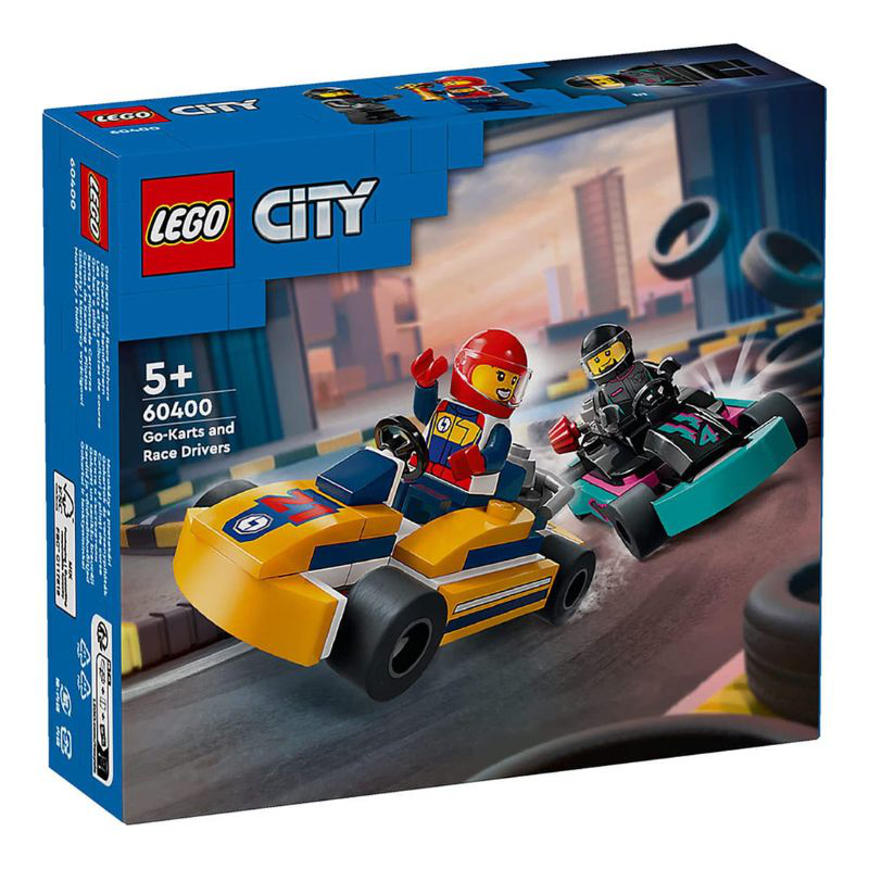 Lego city go-karts and race drivers 60400 for ages 5+, , medium-null