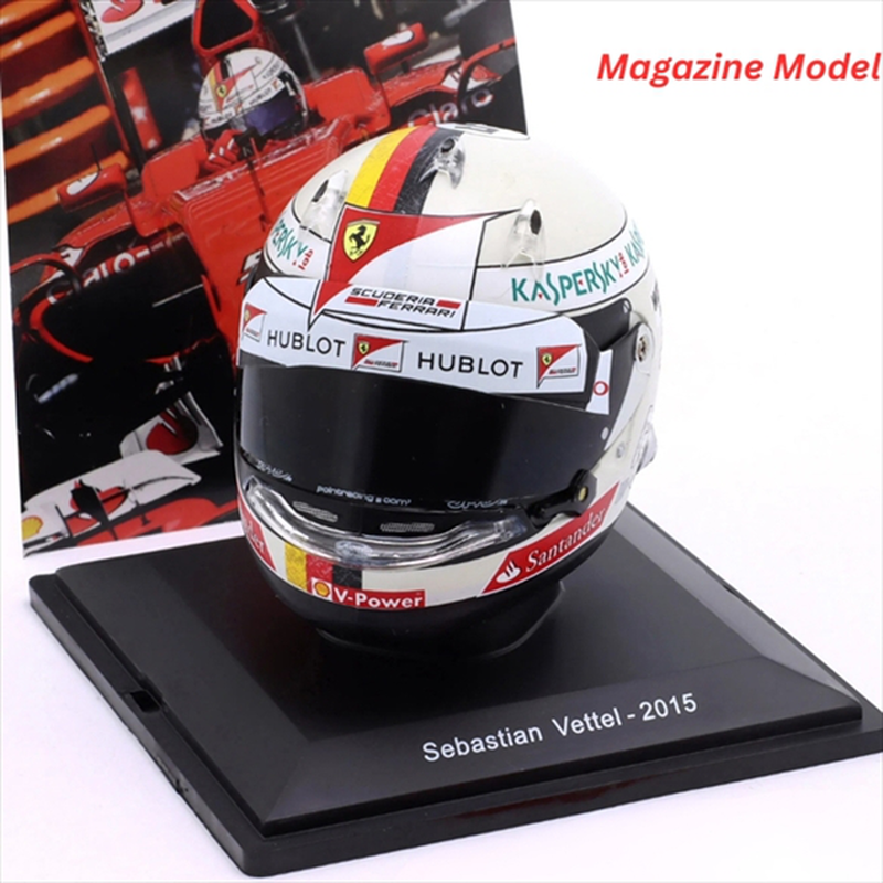Magazine model 1/5 - spark sebastian vettel 2015 scuderia ferrari #5 formula 1 helmet, , medium-null