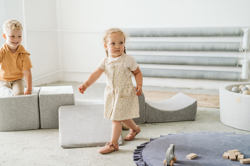 Product image: Meowbaby® foam playset with ball pit light grey+ 100 balls turquoise, , medium-null