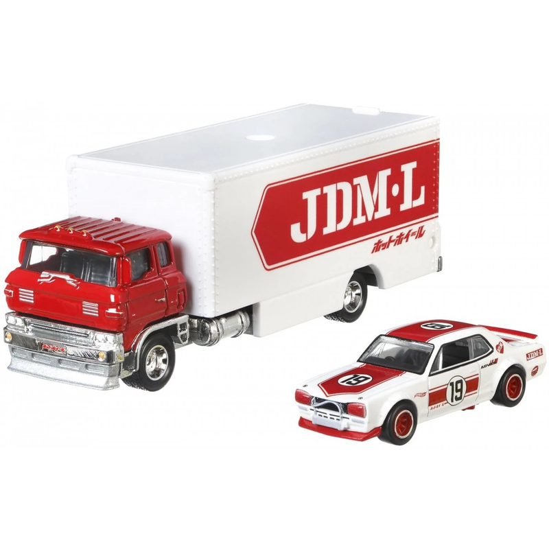 Hot wheels 1:64 nissan skyline ht-x 2000gt & sakura sprinter – team transport #8 fyt04 flf56 die-cast model, , medium-null