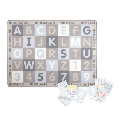 Melissa & doug jumbo abc-123 rug - neutral, , medium