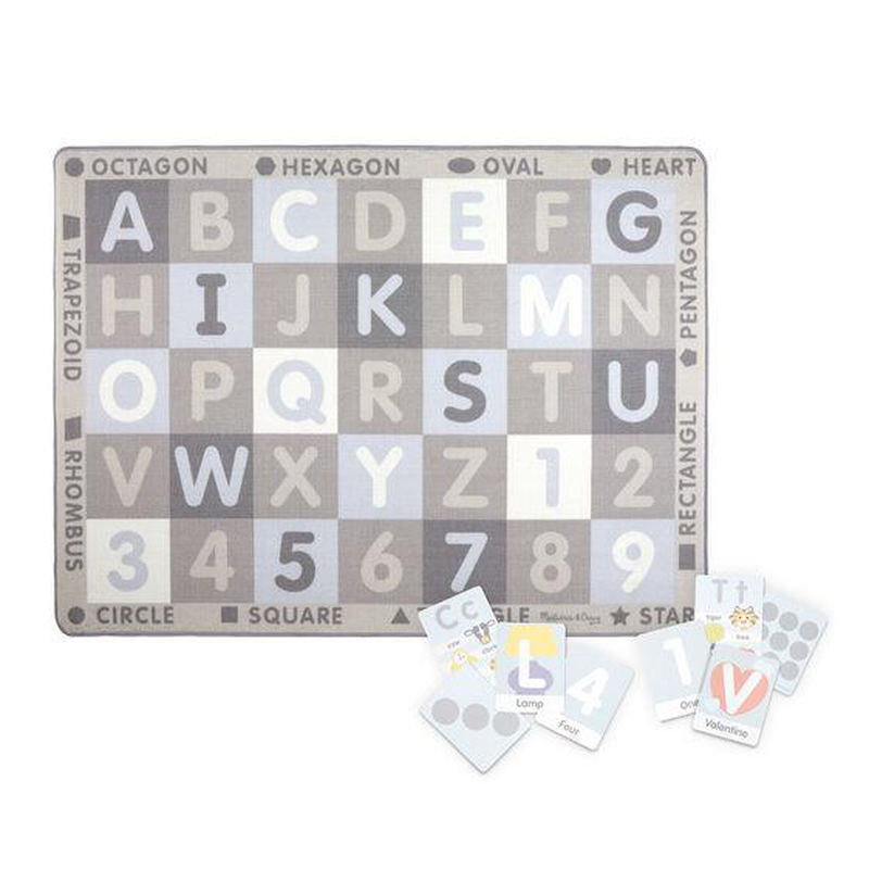 Melissa & doug jumbo abc-123 rug - neutral, , medium image number null