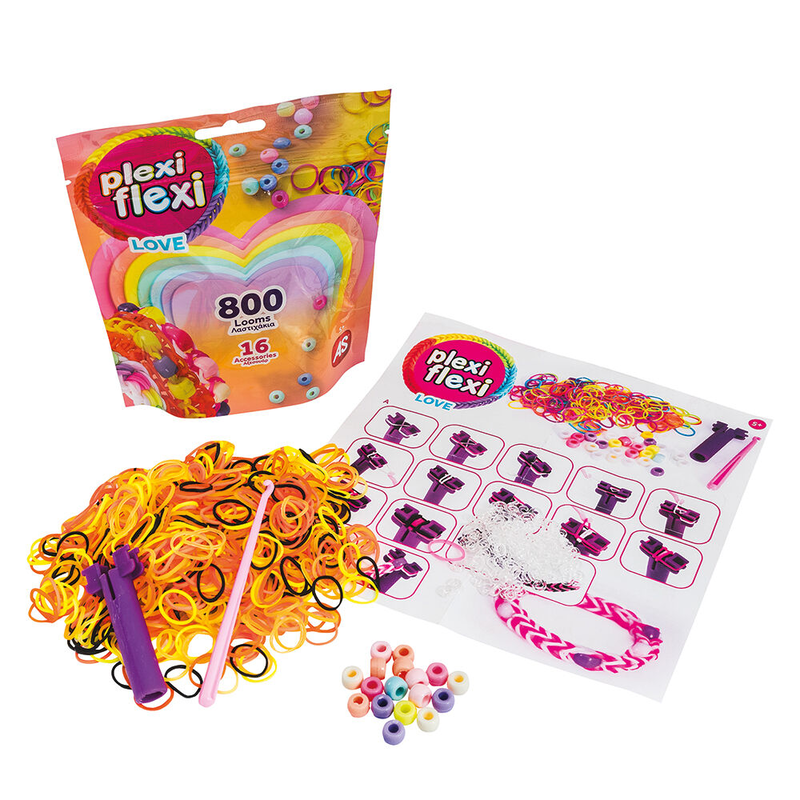 As plexi flexi bags with 800 looms and accessories 25572 4y+ (1pc random selection), , medium-null