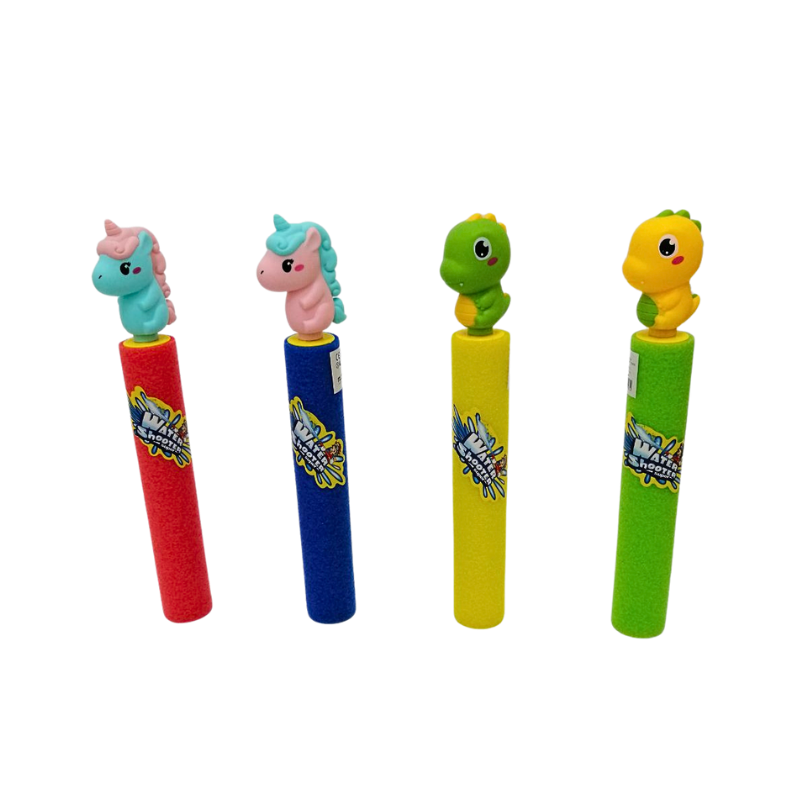Water foam gun animals 3.5x31cm (random selection of colour), , medium-null