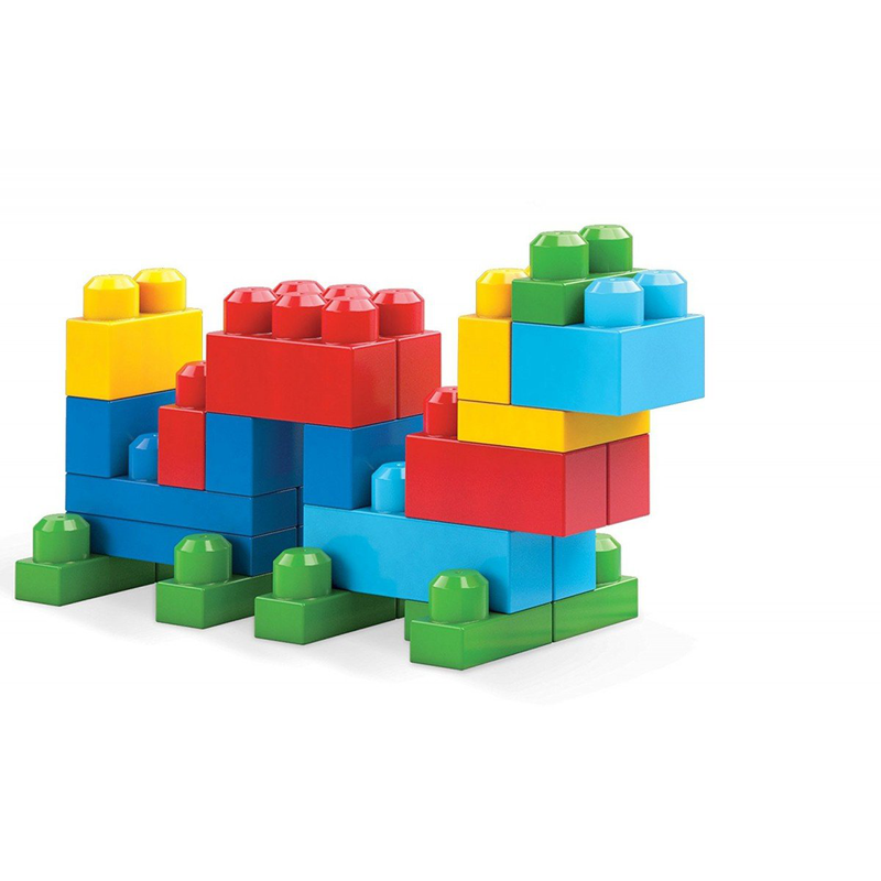 Mega bloks building bag 60 pieces - blue, , medium-null