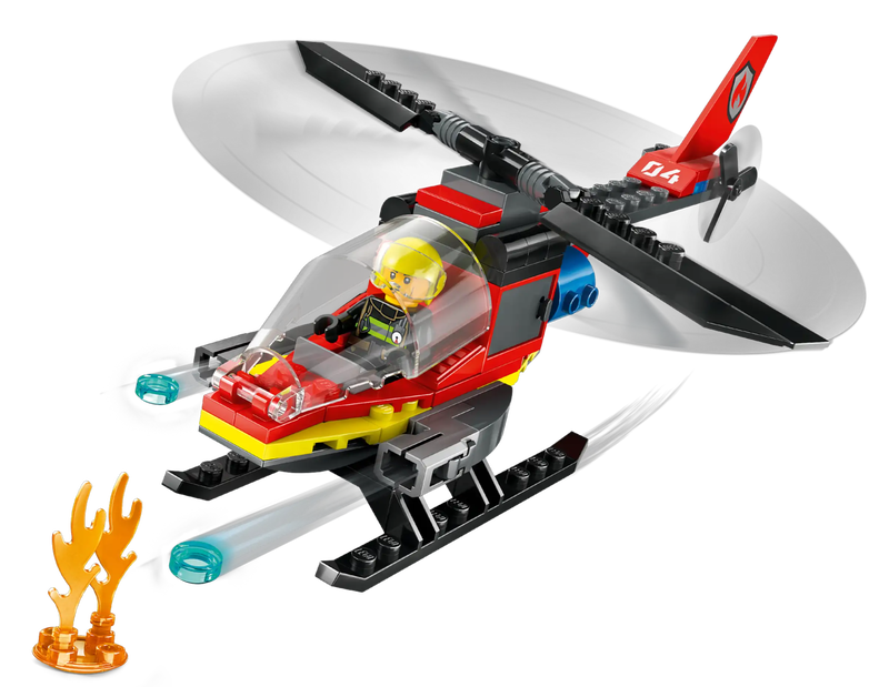 Lego city 60411 fire rescue helicopter, , medium-null