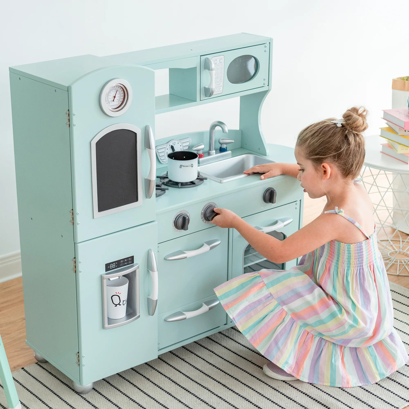Teamson usa westchester large wooden play kitchen playset - mint, , medium-null