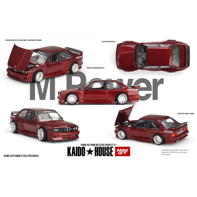 Kaido minigt 1:64 bmw m3 (e30) kaido works gt v1 1989 red – #162 khmg162, , medium
