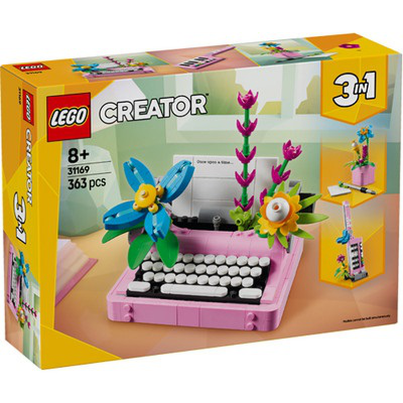 Lego creator 3in1 typewriter with flowers 363pcs 8y+ 31169, , medium-null