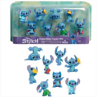 Lilo  stitch mini figure 8-pack stitch collectible figure set 7 cm just play, , medium