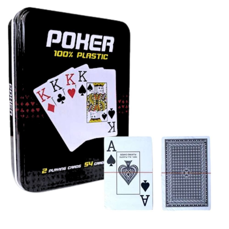 Product image: Τράπουλα πόκερ 100% πλαστική – ιδανική για επαγγελματική χρήση και αντοχή, , medium-null