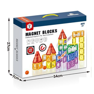 Track rolling ball magnetic tiles 123pcs, , medium