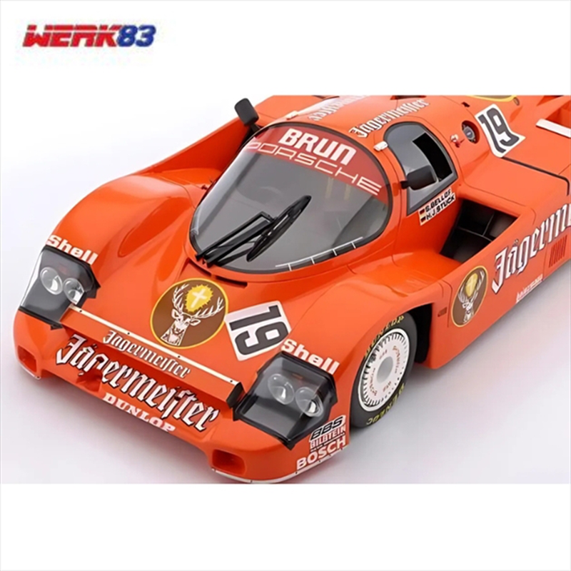 Werk83 1/12 1984 porsche 956b *jägermeister* #19 winner 1000km imola 1984 stuck, bellof, orange, , medium-null