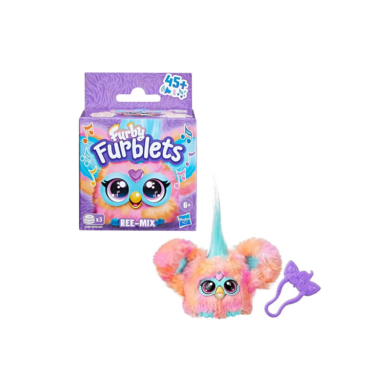 Furby furblets ree-mix mini electronic plush toy, , medium-null