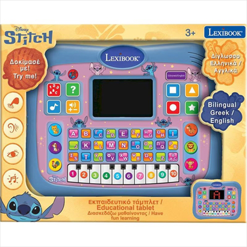 Lexibook educational bilingual tablet disney stitch jcpad007d, , medium-null