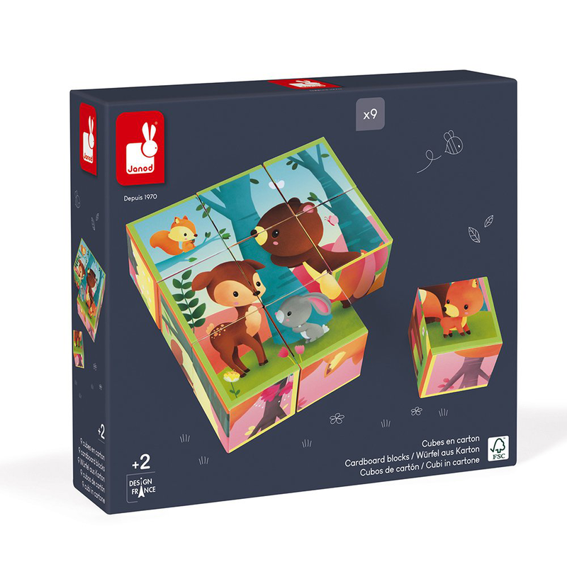 Kubkid - 9 blocks - forest animals, , medium image number null