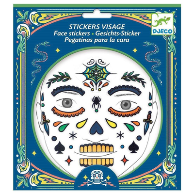 Djeco face stickers skull, , medium