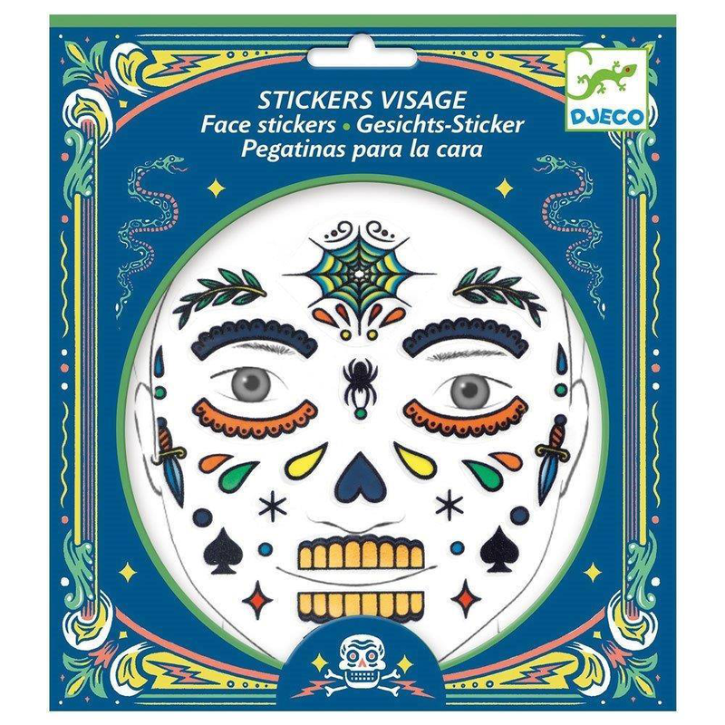 Djeco face stickers skull, , medium-null