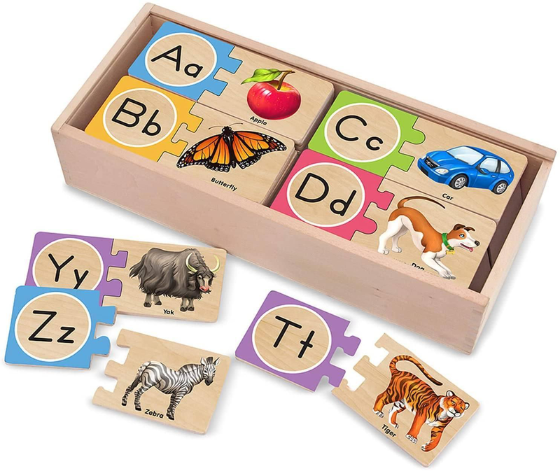 Melissa & doug self-correcting alphabet letter puzzles, , medium-null