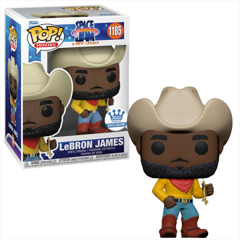 Funko pop! Nba: space jam 2 - cowboy lebron james #1185 figure funko shop exclusive, , medium-null