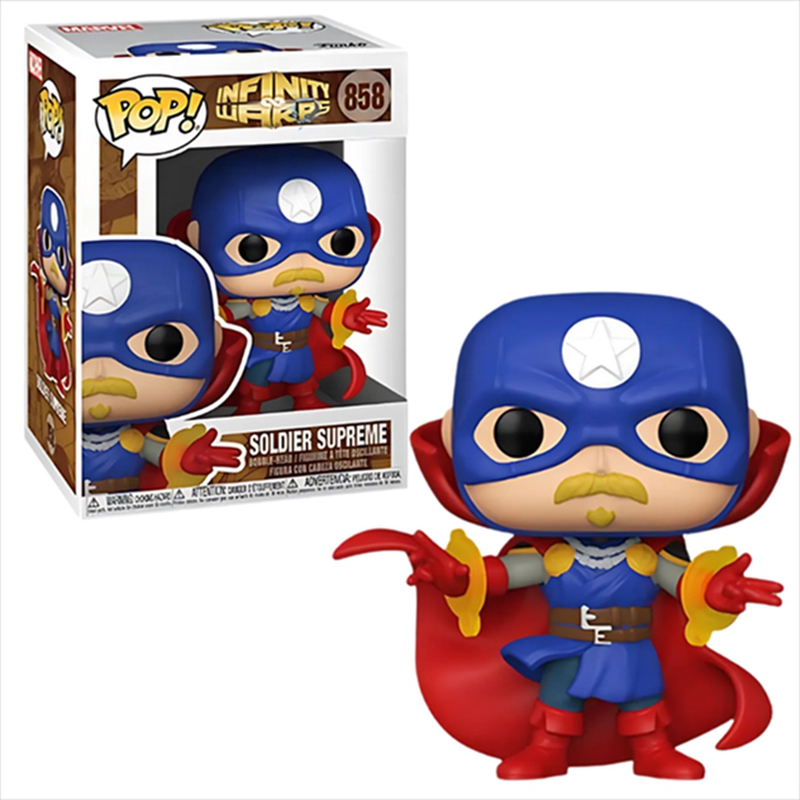 Funko pop! Marvel: infinity warps - soldier supreme #858 bobble-head vinyl figure, , medium-null