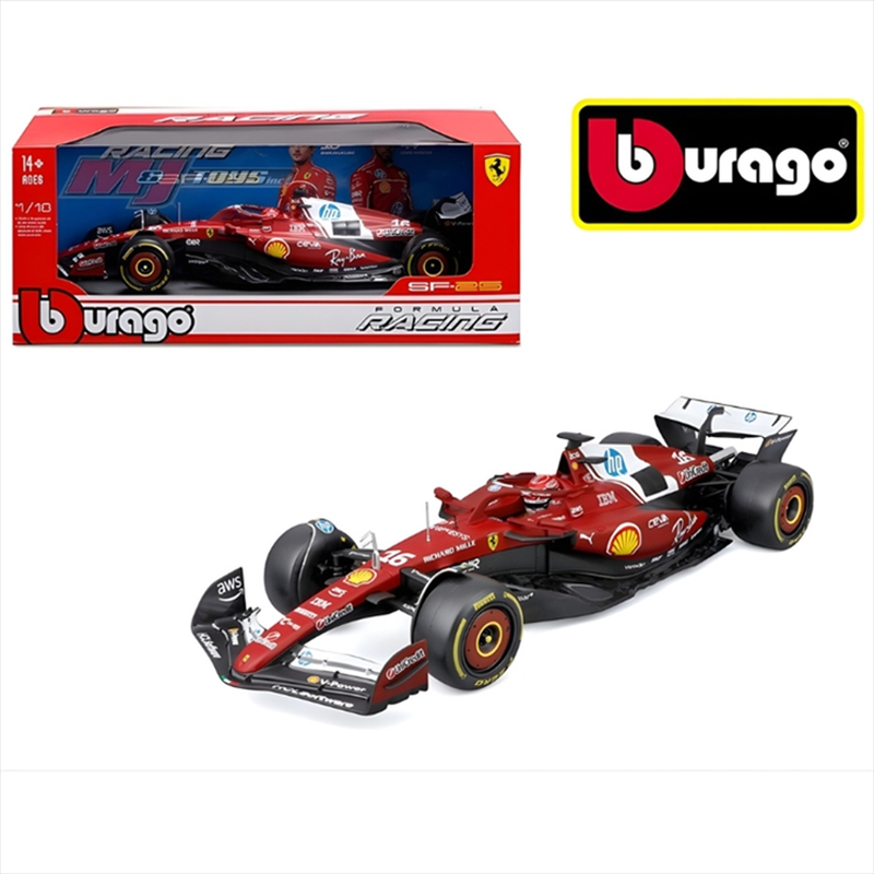 Bburago - formula 1 - 1/18 - ferrari - f1 sf-25 ferrari n 16 miami gp 2025 charles leclerc with case, , medium-null